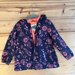 OshKosh B'gosh Kids Floral Raincoat - Navy and Pink